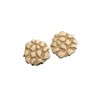 Cookie Nugget Stud Earrings Irregular Geometric 14k Gold Plated Hip-Hop