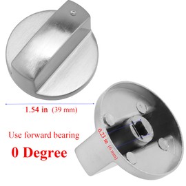 YUENPUN 15 PCS 6MM Gas Hob Switch Knobs, 0 Degree Cooker Control Switch Knobs Replacement Silver, Universal Gas Stove Knobs, Metal Gas Hob Knobs for Kitchen Cooker Gas Stove Cooker Oven Cooktop