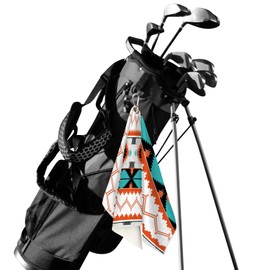 SinSenMa Aztec Western Gym Towels Quick Drying Absorbent Sport Towel with Hook Loop Closure for Fitness,Yoga,Swimming,Sports,Workout Gifts