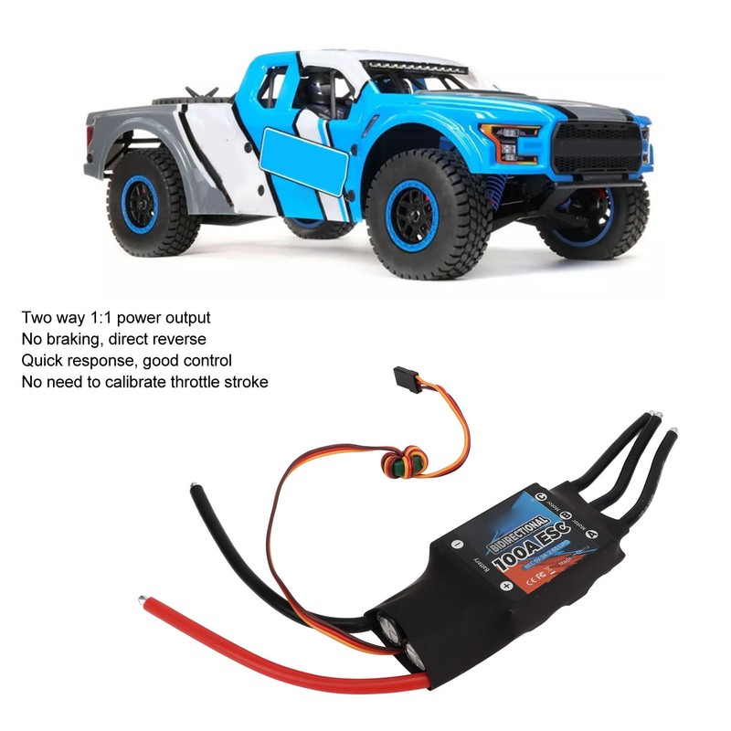 GTSKYTENRC Brushless ESC Bidirectional 100A 2‑6S BEC 3A 5V Electric