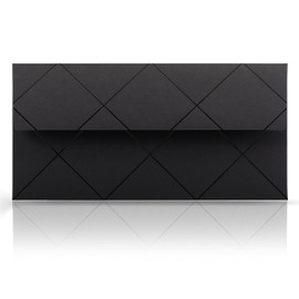 Envelopes 110 x 220 mm for Greeting Cards Vouchers Money Gifts Invitation Envelopes Geometric Pattern Pack of 10 Black
