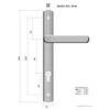 Upvc Door Handle 200mm Screw Fixings 2 Hole Fix 92pz