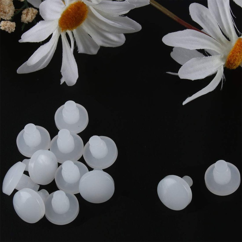 uxcell 12pcs 7mm White Stem Bumpers Glide, Patio Outdoor Furniture