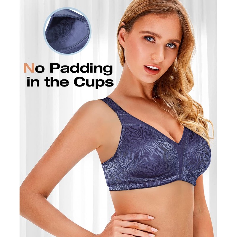 Wingslove brasier reductor inalámbrico para mujer, talla grande, no acolchado,