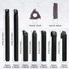 Lathe Turning Tool Set, 10mm Shank 7 Pieces Carbide Turning