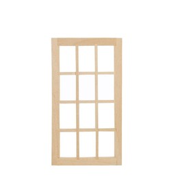 Dollhouse Windows, Wooden Miniature Dollhouse Furniture Window Frame for Dolls Houses Decoration-1: 12 Scale
