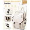 White Backpack for School, Small High School Bookbag Back Pack