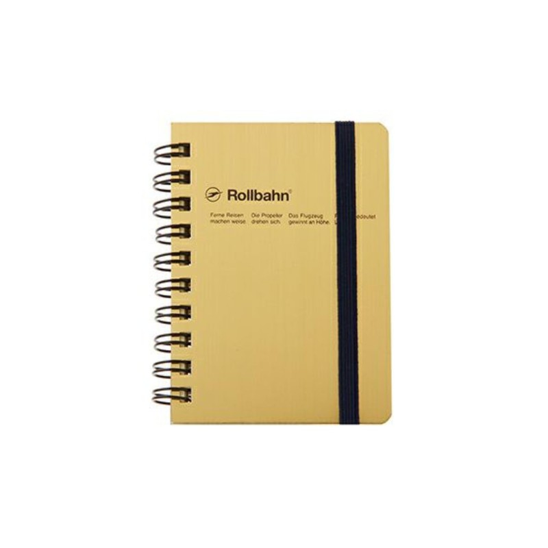 Delfonics Rollbahn NRP16-GO Notebook with Pocket, Ring Type, Perforated Pages,