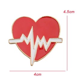 PACKOVE 2 Pieces Heart Decor Red Decor Medical Pin Medical Badge Creative Brooches Brooch Gift Clothing Decoration Clothing Brooch Heart Brooch, Acrylic, No gemstone