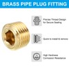 PATIKIL Brass Pipe Plug Fitting Set, 20Pcs 1/8", 1/4", 3/8",
