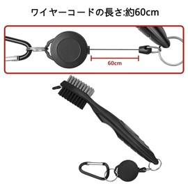 Golf Brush 3 in 1 Golf Club Cleaning Brush, Convenient, Lightweight, Multi-Purpose (Black)
