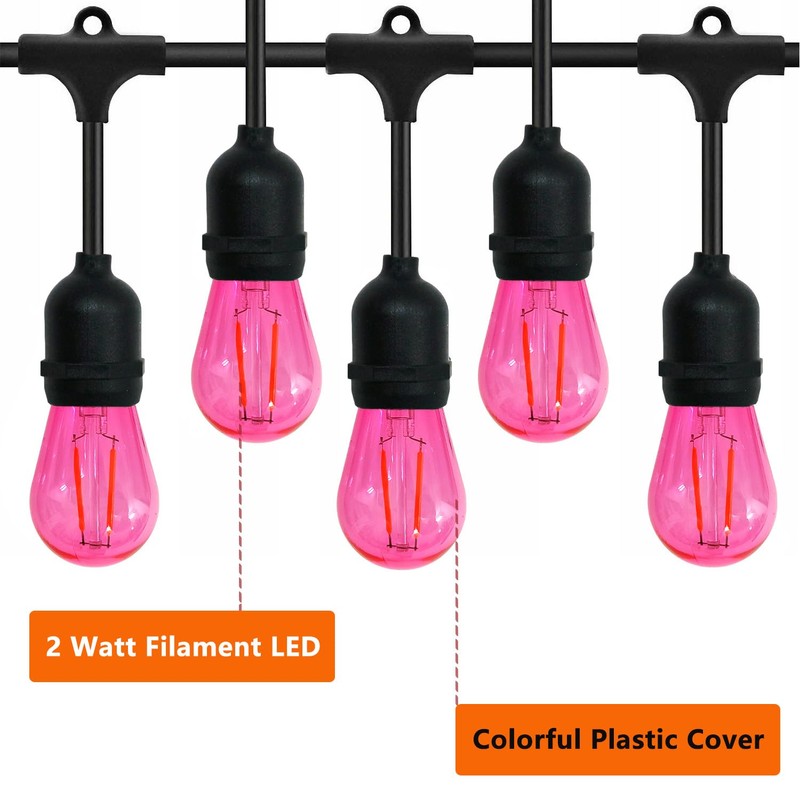 GUILEDUO 15 Pack S14 LED String Light Bulbs, Shatterproof 2