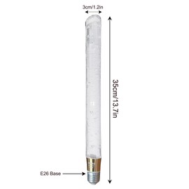VIZBMYR 13.7" Crystal Decorative LED Light Bulbs 5 Watt(Equivalent 40w),Fancy Unique Pretty Light Bulb E26 Base, Three Color Lightbulbs for Staircase,Bars, Ambience (FP-16B-300, 1PC)