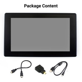 [Latest Version] Waveshare 7inch Capacitive Touch Screen LCD Monitor for Raspberry Pi 5 RPi 400 4 3 Model B Compatible with All Versions of Raspberry Pi Windows with HDMI/VGA Port with Case