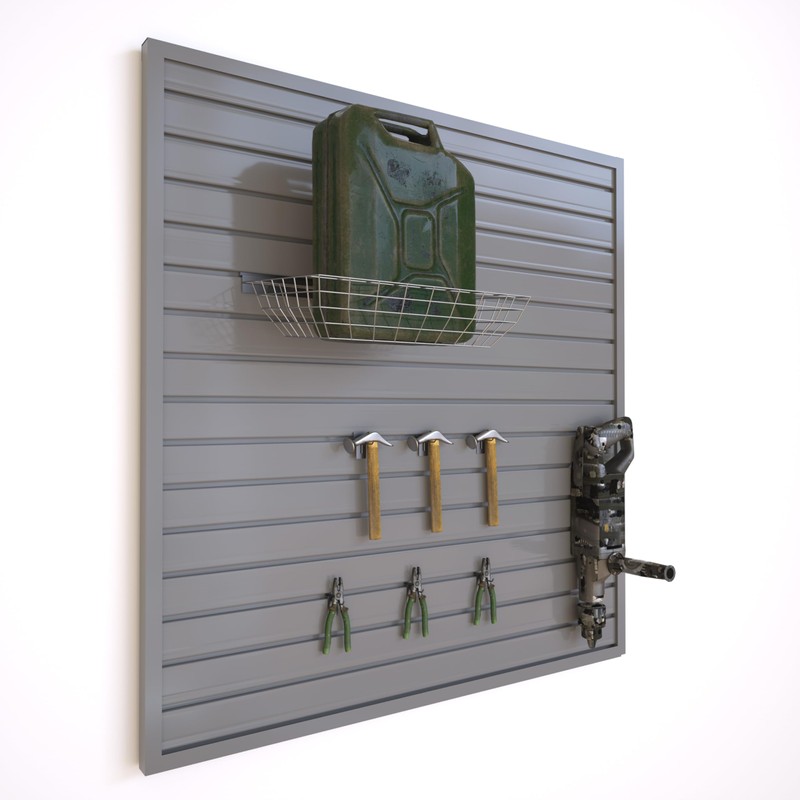 NeatiEase Slatwall Panel Wall Storage Systems, 4 x 4ft Slat