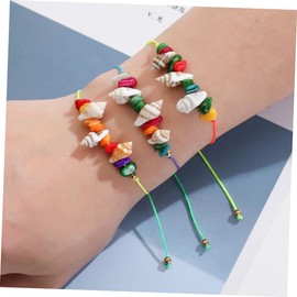 SAFIGLE 12pcs Conch Shell Bracelet Ankle Bracelets Ladies Bracelets Beach Jewelry for Women Bracelets Shell Anklet Retro Foot Chain Friendship Bracelet Bracelets for Women Wax Rope