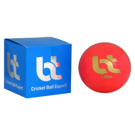 BT Pink Cricket Ball - Pack of 1 Genuine Leather Cricket Balls for Day or Night International Standard Cricket and Practice | Bat-Friendly Hard Cricket Ball Made from Sustainable Sources | 156g