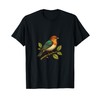 Songbird Realms – Retro Bird Illustration T-Shirt