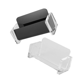 Operitacx 2 Stück Visitenkartenhalter aus Acryl Robuster Organizer für Transparent und Schwarz Vielseitiger Kartenständer für Businesskarten Etiketten und Tags