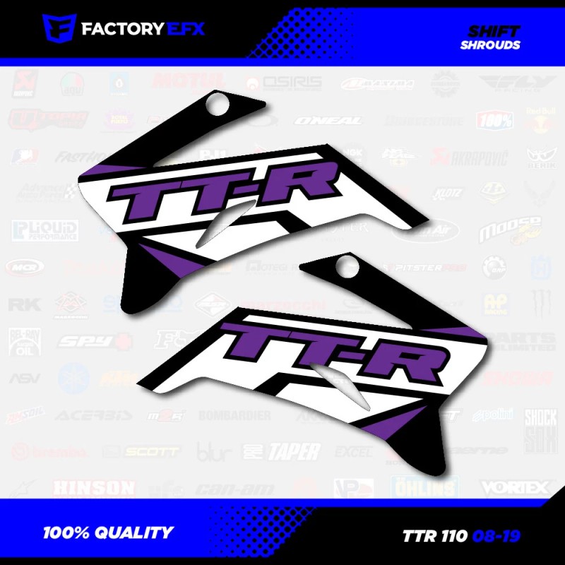 Factory EFX Black & Purple Shift Racing Graphics Kit fits