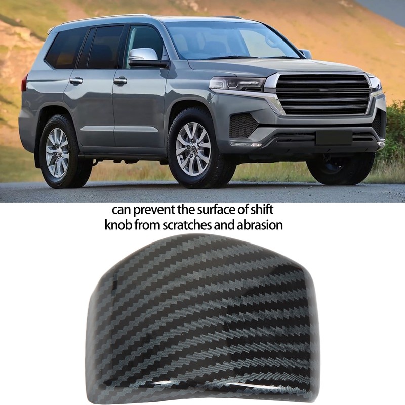 Gear Shift Knob Cover Carbon Fiber Pattern Protective Shift Head