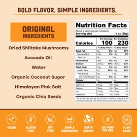 Pan's Mushroom Jerky, Vegan Snacks, Dried Mushrooms Shiitake, Plant based Jerky, Meatless Jerky, Gluten Free, High in Fiber, with Original flavor (2.2 Ounce, Pack of 3)