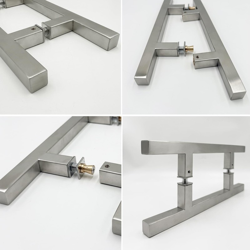 NovaNectar Square Ladder Pull Back-to-Back Handle, 304 Stainless Steel Bathroom