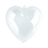 Rayher 3906937 Plastic Heart, 2 Pieces, 8 cm, Crystal