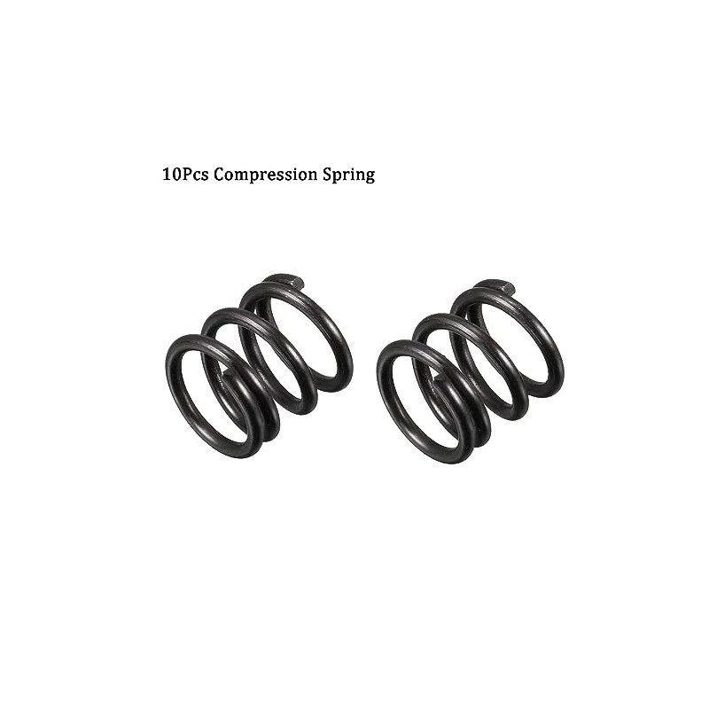 TOP-VIGOR 10Pcs Compression Spring, 1.2mm Wire Dia, 10mm OD, 10mm