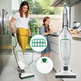 FERRGIA Dust Bag Filter Accessory Set for Vorwerk Kobold VK200 FP200,8 Microfibre Filter Bags + 2 HEPA Filters, High Performance Filter for Allergy Sufferers, Quick Replacement, Ideal for Pet Hair and