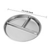 4 Pack Portion Control Plate with 3-Compartment,Unbreakable Portion Plates for