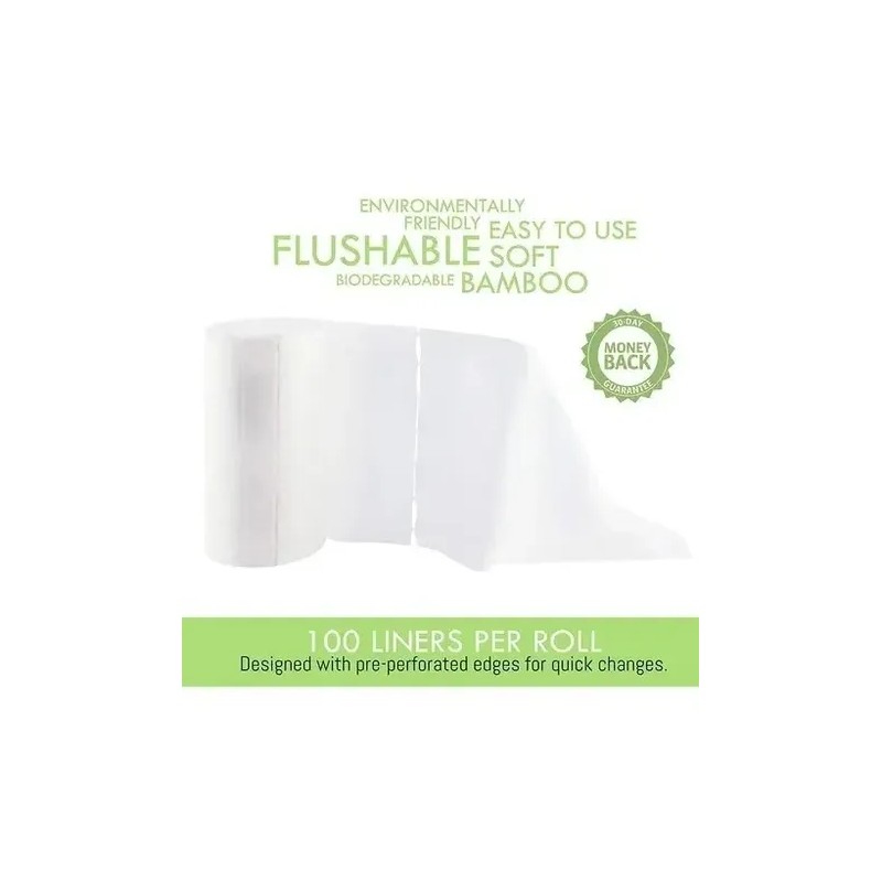 Papel Bambú Para Pañal Ecológico Reutilizable Rollo 100hojas