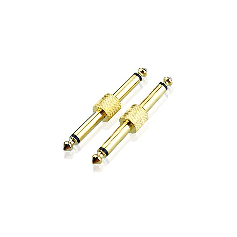 S SIENOC 2pcs 6.35mm 1/4" Guitar Effects Pedal Coupler Plug