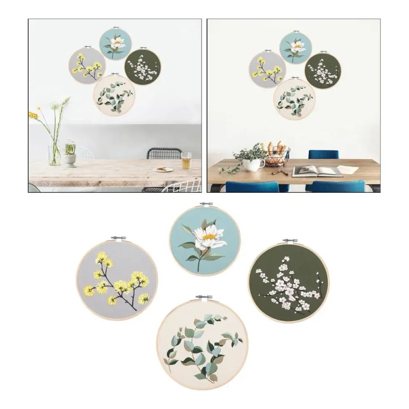 ¡ Kit De Arranque De Bordado Mano Floral De Puntada