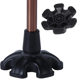 JUNSHUO 19mm Cane Tips, 3/4 inch Heavy Duty Rubber Ferrules, 6 Support Cane Feet Self Standing Cane Tip, for Walking Sticks and Canes