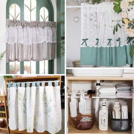 Upgrade Tension Rod, OEH Tension Rods, No Drilling Rustproof Tension curtain rod, Spring Adjustable Tension Rods for Window, Bathroom, Closet, Kitchen, Doorway, 0.9" Diameter (22"to 35"-4PCS)