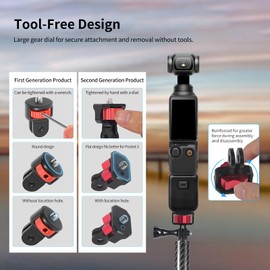 Mechrig Aluminum Camera Tripod Mount Adapter, 1/4" 20 Camera Mount for DJI Osmo Pocket 3/Gopro Hero 13/12/11/10/9 Insta360 X4/X3/ DJI Action 5 Pro/4/3 and Other Action Camera