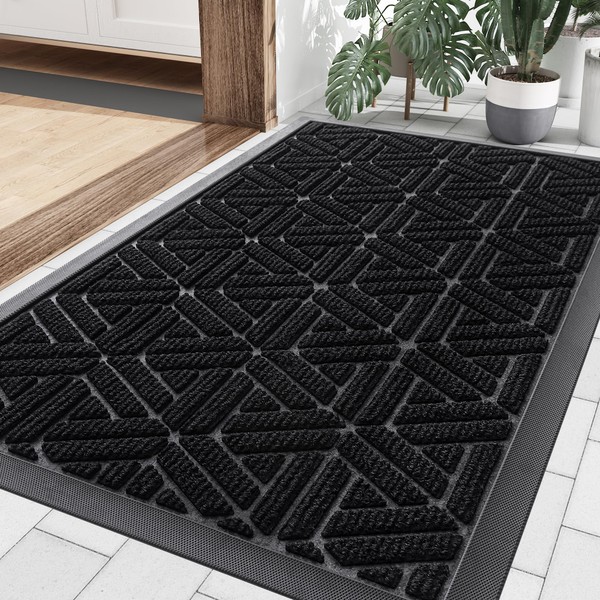 Smiry Smiry Front Door Mat Outside Entrance, Heavy Duty Natural