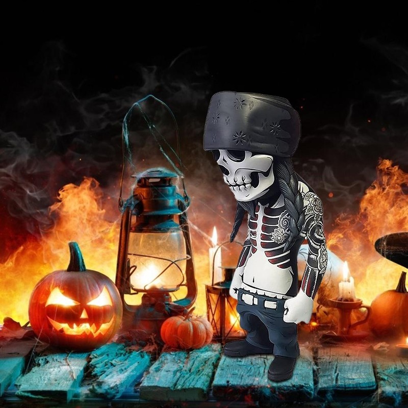 Hip Hop Commemorative Skeleton Ornaments Desktop Resin Crafts Gifts for