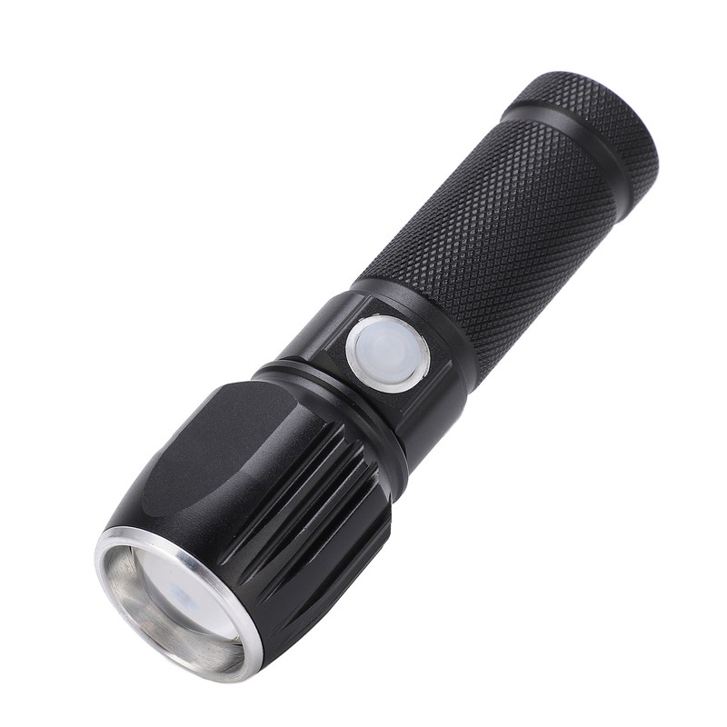 Flash Light P01 Portable Waterproof Black Handheld Flashlights with Data