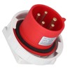 Industrial Socket IP67 Waterproof Aviation Connector 3P+N+E 32A AC 220380V