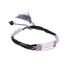 C·QUAN CHI Women's Tassel Stretch Bracelets Crystal Beads Bracelets Friendship Bracelets Charm Bracelets Fashion Jewellery, Crystal