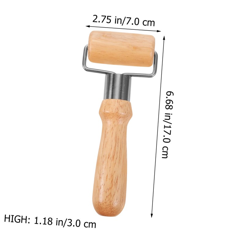 Mobestech Non Stick Wooden Rolling Pin for Baking Shaped Pastry