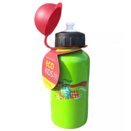 Crocodile Creek Stainless Steel Water Bottle 13.5oz Capacity -Wolf Knight Green
