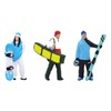 Dickly 3x 1/64 Ski Figure with Skis Miniature Skier Model