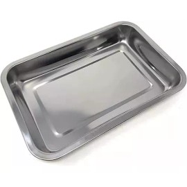 AJC Pack 3pz Charola Para Servir Y Cocinar Acero 44x34x4 123074
