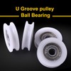 ATOPLEE 4pcs Round Groove Nylon Pulley Wheels Roller for Slide