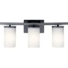 Kichler 45497BK Crosby Vanity, 3-Light 300 Total Watts, Black