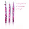 Alluring Pink Heart Tweezers for Eyelash Extension for Volume Lashes