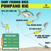 Pompano-Rigs-for-Surf-Fishing-Saltwater-Gear with Double Circle & Wide Gap Hook-6-Pack Surf Fishing